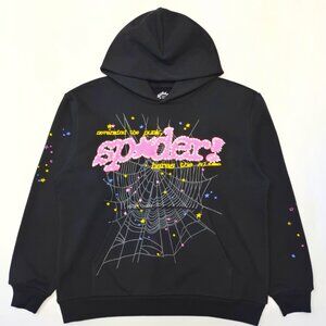 🔥 Sp5der Black OG Web V2 Hoodie 🔥